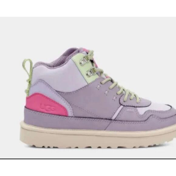 UGG Highland Hi Heritage Women's 9 Leather Purple Pink Hiker Sneaker Boot NWOT - Picture 2 of 10
